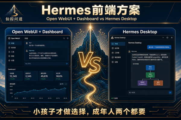 装了Hermes Agent三个月，我终于搞明白前端该怎么选了